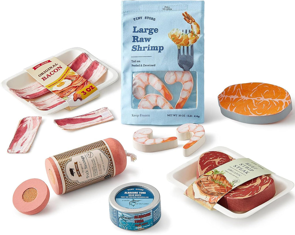 Tiny Land Juego de comida de madera para la cocina de los niños