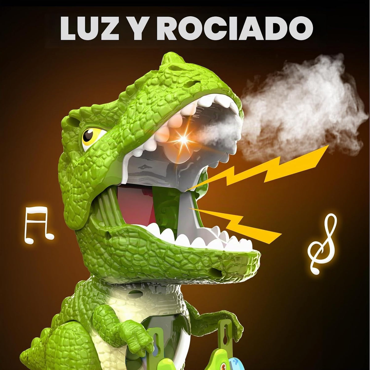 EagleStone - Juguete de tiro de dinosaurio en movimiento, juego de objetivo T-Rex con 2 pistolas de aire