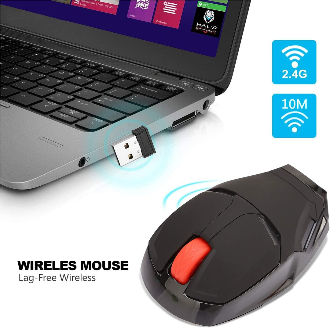 VSVABEFV Cool Mouse para laptop, mouse inalámbrico para juegos, rat...