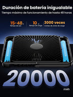 Warmco D4 - Ventilador de camping con batería de 20000 mAh, lintern...