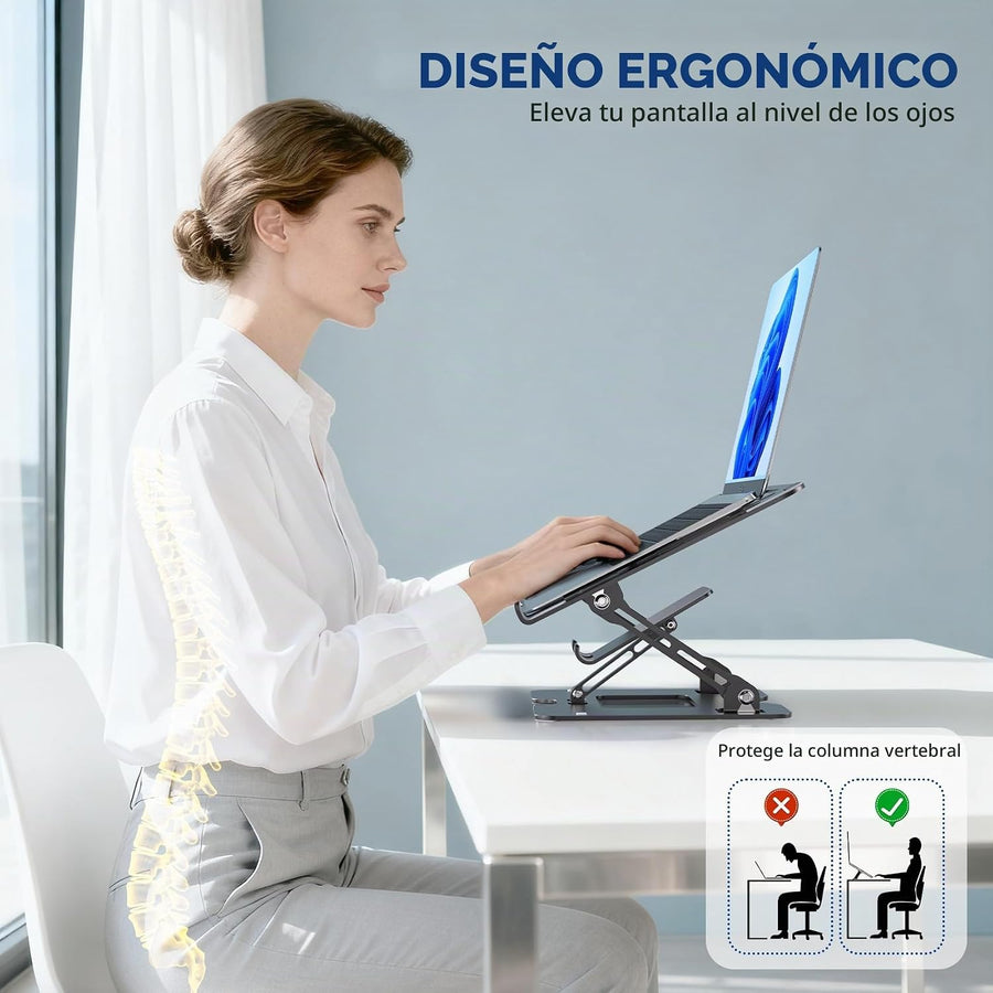 Soporte ergonómico 2 en 1 para teléfono portátil para escritorio, e...