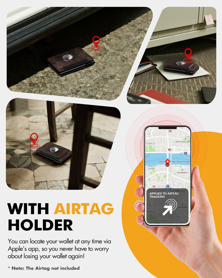 iwantit Cartera para bolsillo frontal para hombre: delgada con clip...