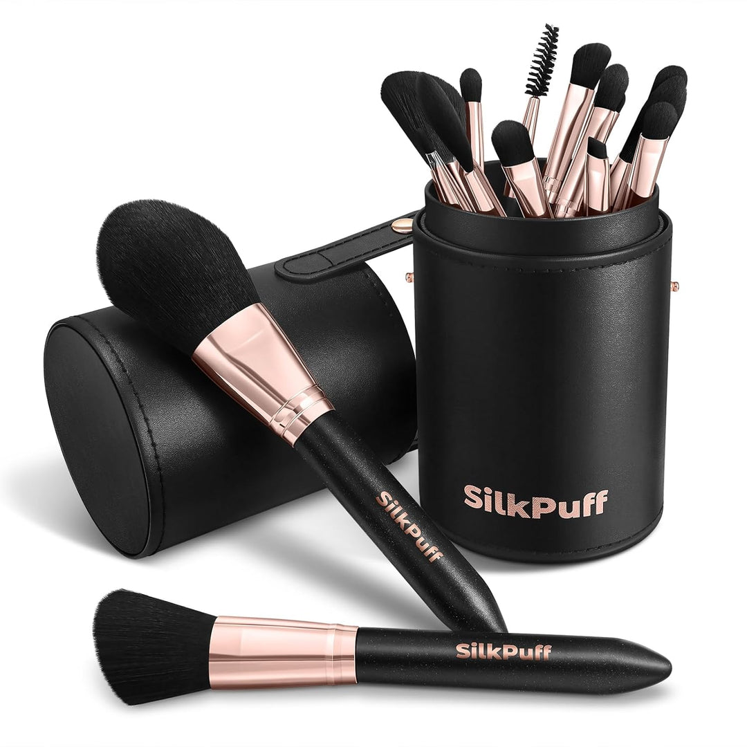 Set de brochas de maquillaje Silkpuff 15 piezas profesionales, broc...