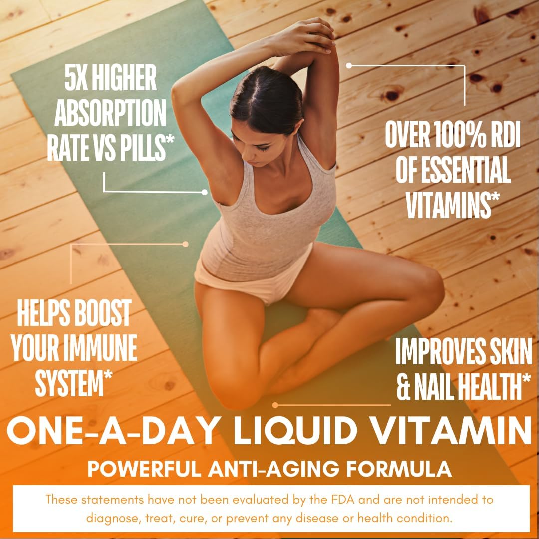 Mega Premium Multivitamínico líquido | Vitamina natural de apoyo in...