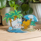 Milkmochabear Sunny Getaway - Mercancía auténtica de acrílico (5.3 x 3.9 pulgadas) lindo y adorable para decoración del hogar, oficina, regalos, decoración de estantes decorativos