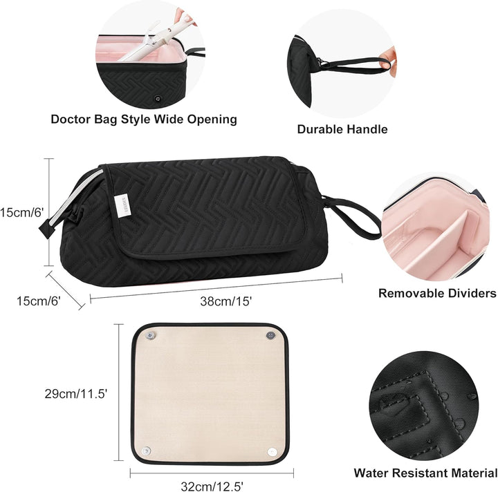 Leudes - Bolsa de viaje para herramientas de cabello con alfombrill...