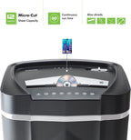Aurora Grado Profesional de Alta Seguridad - Trituradora de Papel de Microcorte de 12 Hojas/CD y Tarjetas de Crédito/ 60 Minutos de Tiempo de Funcionamiento Continuo