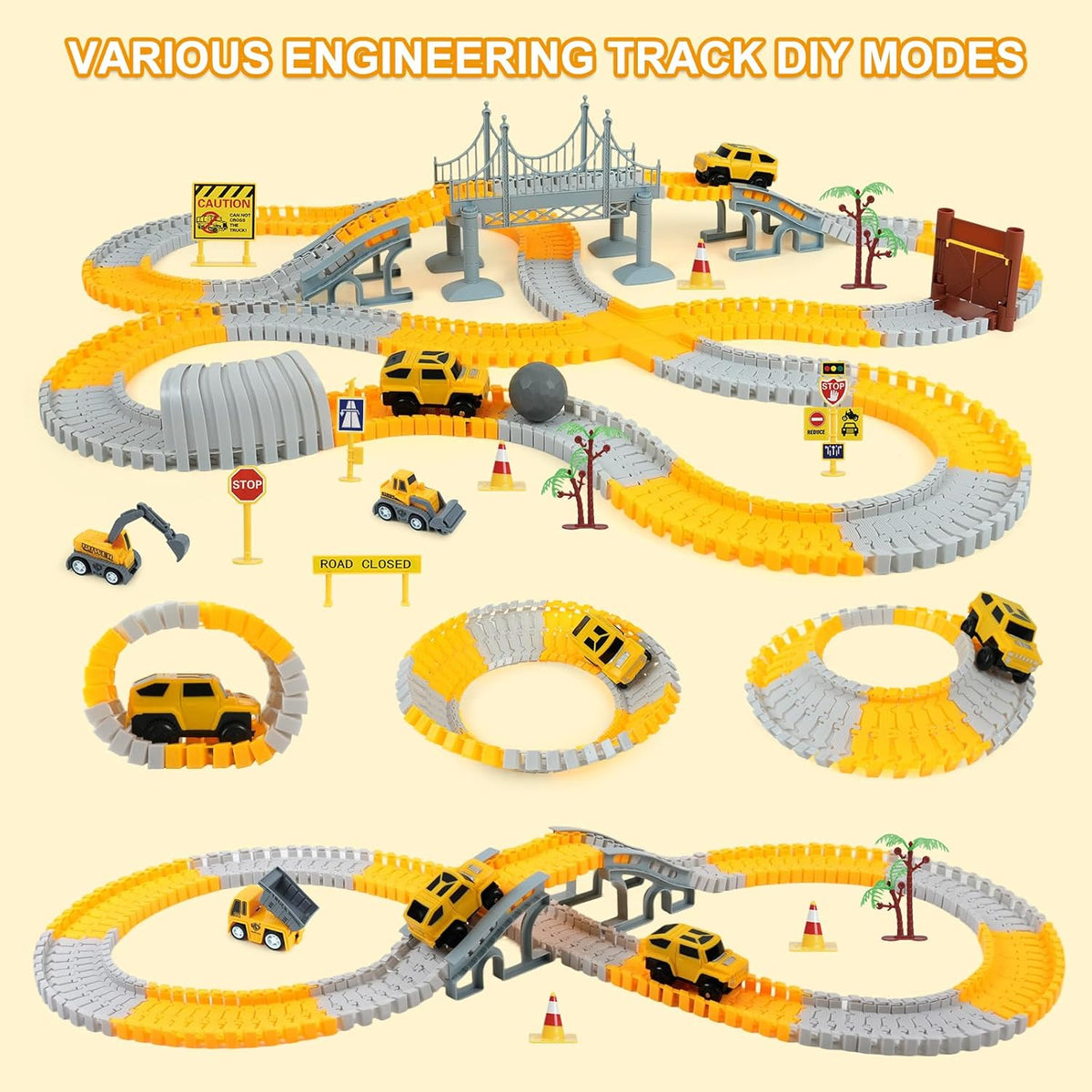 ToyFuntasy Juguetes de Pistas de Carreras de Construcción
