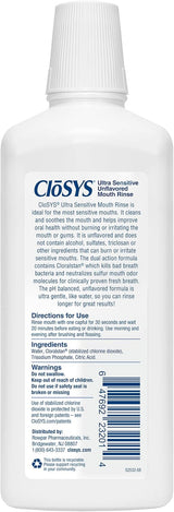 CloSYS Enjuague bucal ultra sensible, 32 onzas (Paquete de 2), no s...