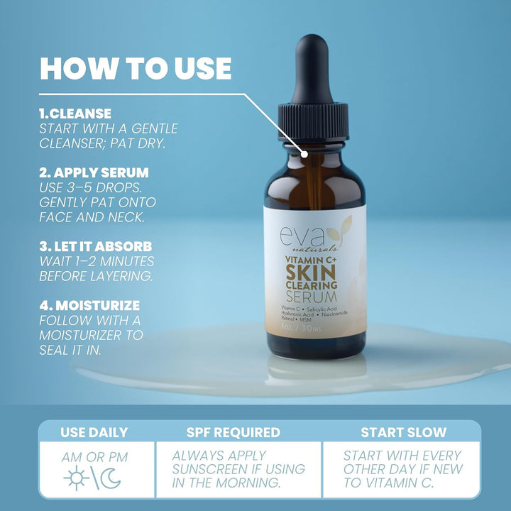 Suero de vitamina C para rostro con retinol y ácido salicílico \u20...