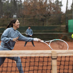 Raquetas de tenis de 27 pulgadas para adultos, juego de 2 raquetas de tenis recreativas con 2 sobregrips y 1 bolsa de tenis. Perfecto para principiantes y estudiantes en entrenamiento