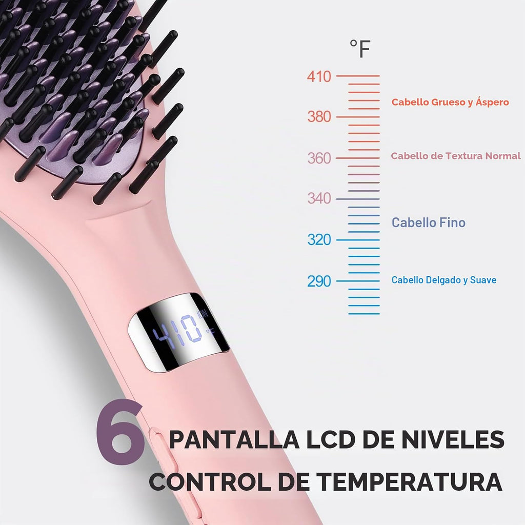 Rozamor Cepillo iónico de la enderezadora del pelo, cepillo de cerámica