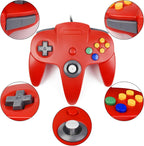 miadore Paquete de 4 Controladores Clásicos N64, Controladores con Cable para N64 con Joystick Mejorado (Versión USB no para PC) (Rojo/Azul/Verde Transparente/Azul Transparente)