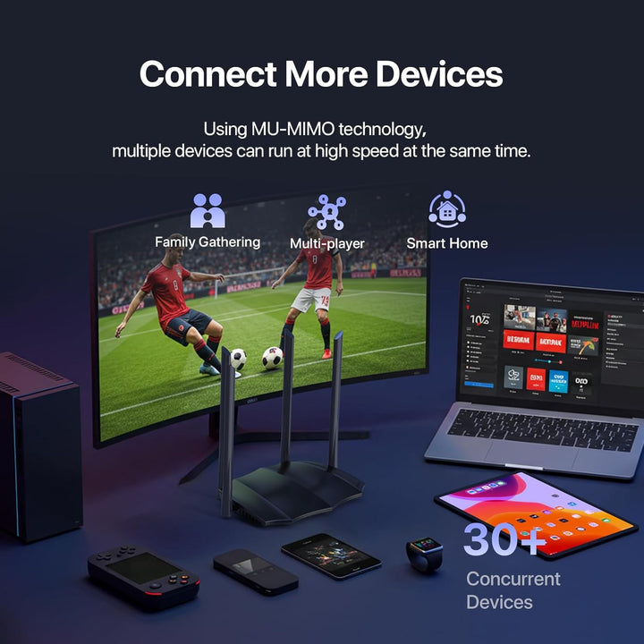 Tenda Enrutador WiFi Gigabit AC1200 - Enrutador de Internet Inalámb...