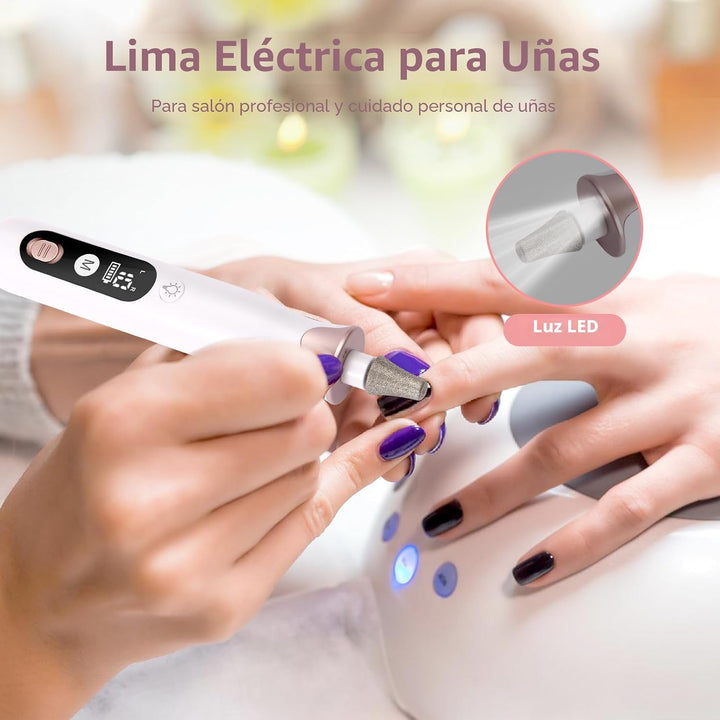 ZABOUL Kit de Taladro Eléctrico para Uñas Inalámbrico Profesional L...