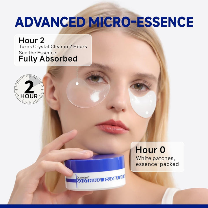 Dr Vincent Peptide Jojoba parches debajo de los ojos, máscara de co...