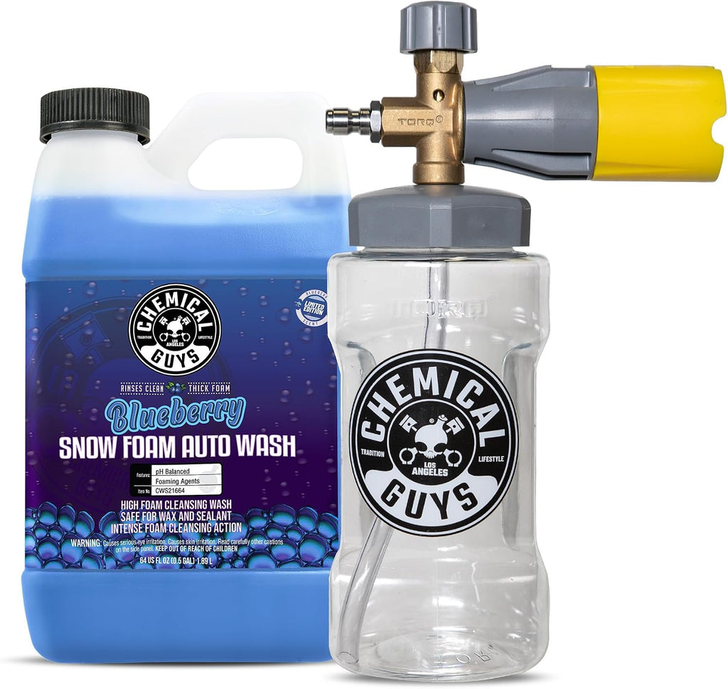 Chemical Guys, Big Mouth Foam Cannon & Blueberry Snow Foam Wash Soap Kit
