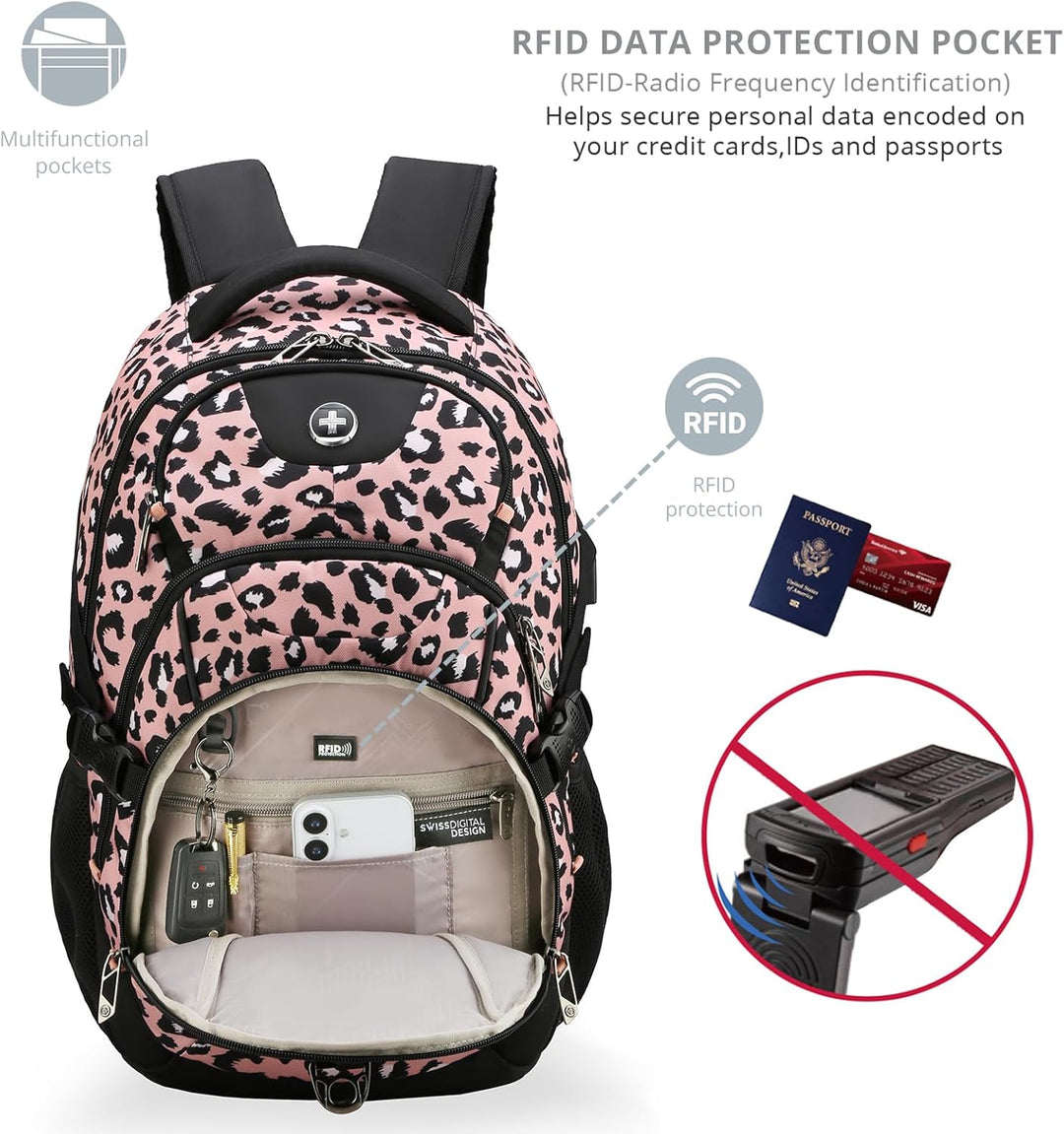 swissdigital Mochila para portátil de viaje de negocios, para hombr...