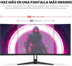 CRUA Monitor curvo para juegos de 34 pulgadas, WQHD 21:9 3440x1440...