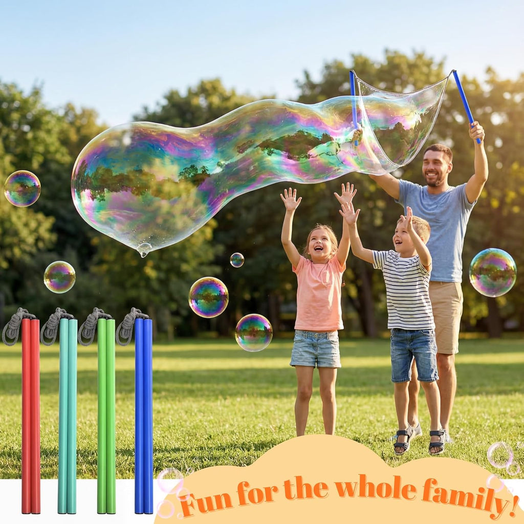 8 varitas de burbujas gigantes, varitas de burbujas grandes, fabricante de burbujas gigante, varita de burbujas grande, fabricante de burbujas grande para adultos, regalos de fiesta, solución de burbujas no incluida