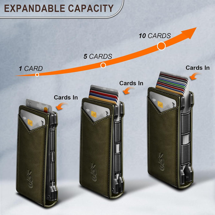 KEMISANT Billetera para hombre - Cartera delgada con clip para dine...
