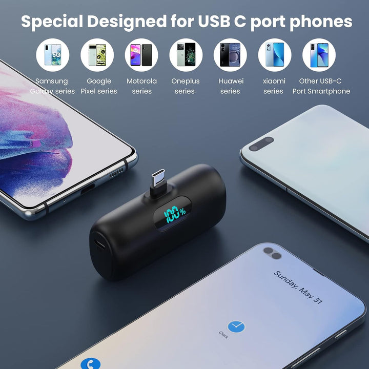 [Paquete de 2] Mini cargador portátil de 5000 mAh, batería portátil...