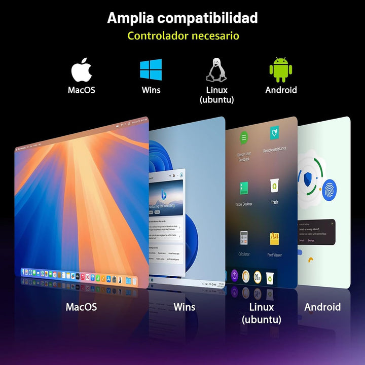 KYY - Extensor de monitor para portátil de triple pantalla de 15,6...