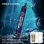 Pajita de filtro de agua de emergencia portátil para exteriores, paquete de 3 para senderismo, camping, pesca, sistema de purificación de equipos de supervivencia, accesorios de viaje