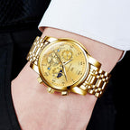 OLEVS Reloj para Hombres Clásico de Negocios en Acero Inoxidable Reloj para Hombre