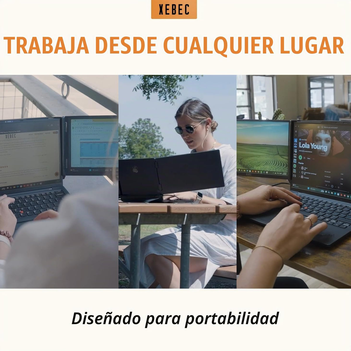 Xebec Tri-Screen 3 para PC | Extensor de pantalla portátil de tripl...