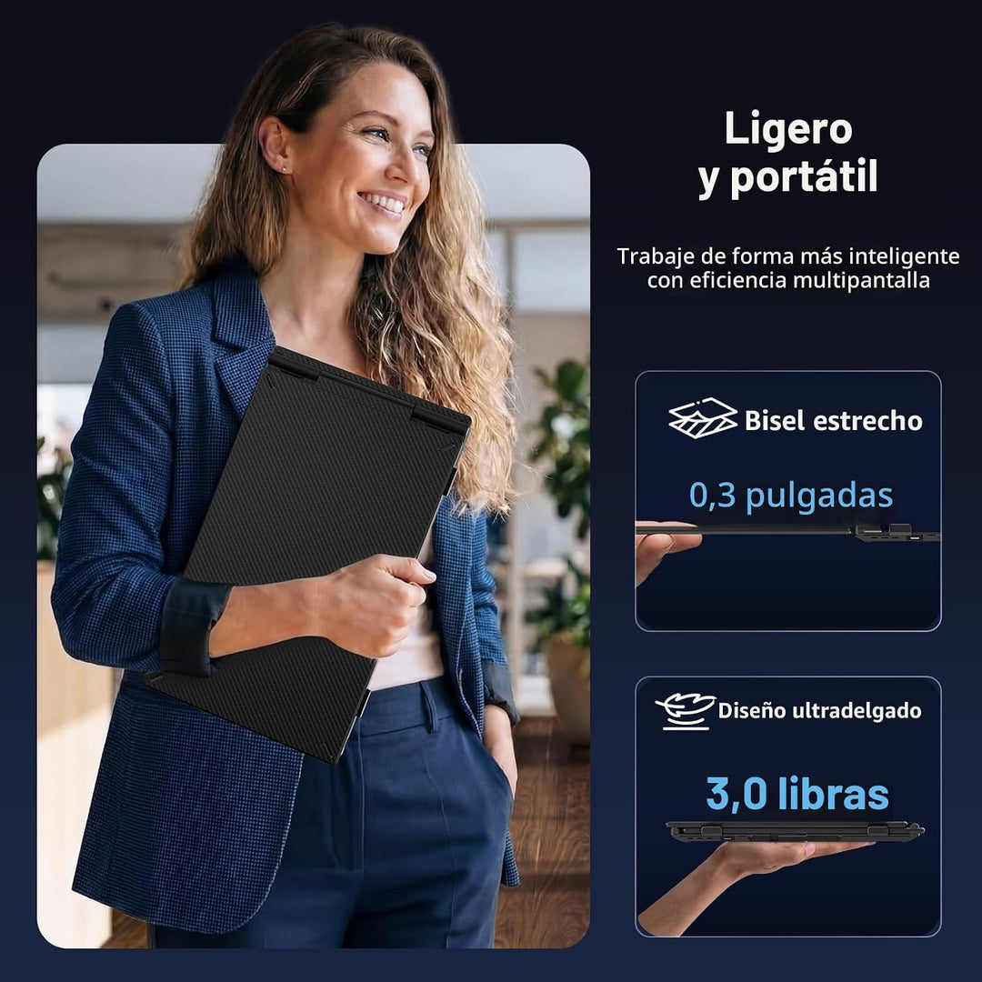 Vixtan Extensor de pantalla triple para portátil de 14 pulgadas, mo...