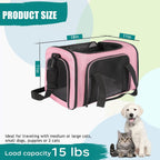 Top tasta Transportador para perros y gatos, para gatos pequeños, medianos y grandes, portador de perros y cachorros pequeños, de cara suave, 15 libras, portátil, plegable, aprobado por aerolíneas