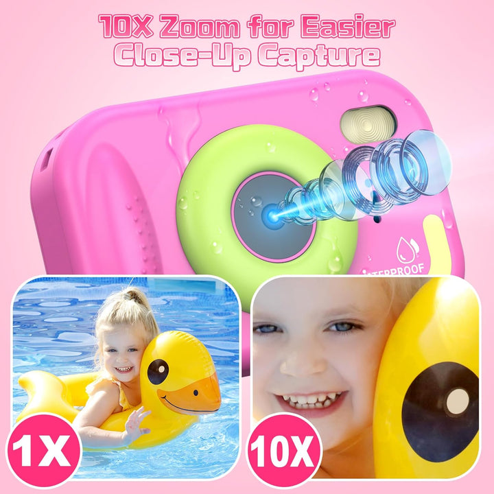 Cámara para niños impermeable, cámara submarina IP68 para niños de...