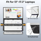 Ygretyrjh Extensor de pantalla para laptop de 15.6 pulgadas, monito...