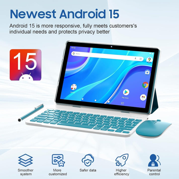 Tablet con teclado, 2026 últimas tabletas 2 en 1 de 10.1 pulgadas,...