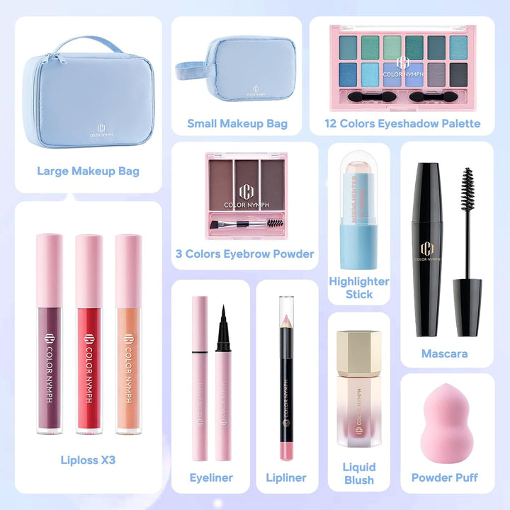 Color Nymph Kit de maquillaje para niñas adolescentes con bolsa de...