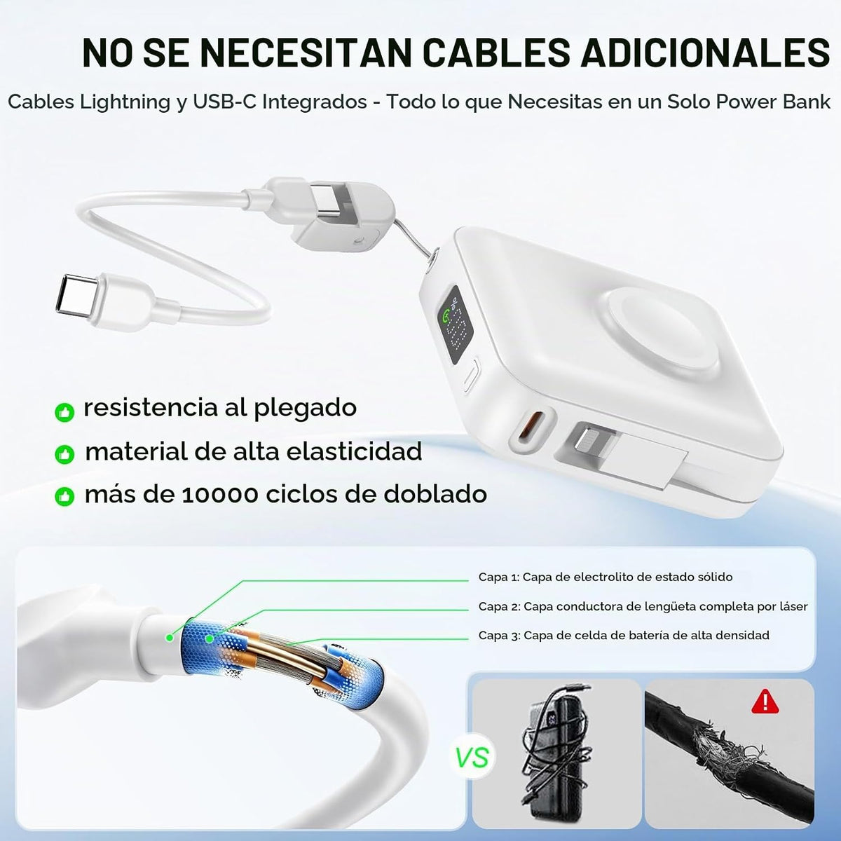 Luvknit Banco de energía magnético de 20000 mAh para Apple Watch