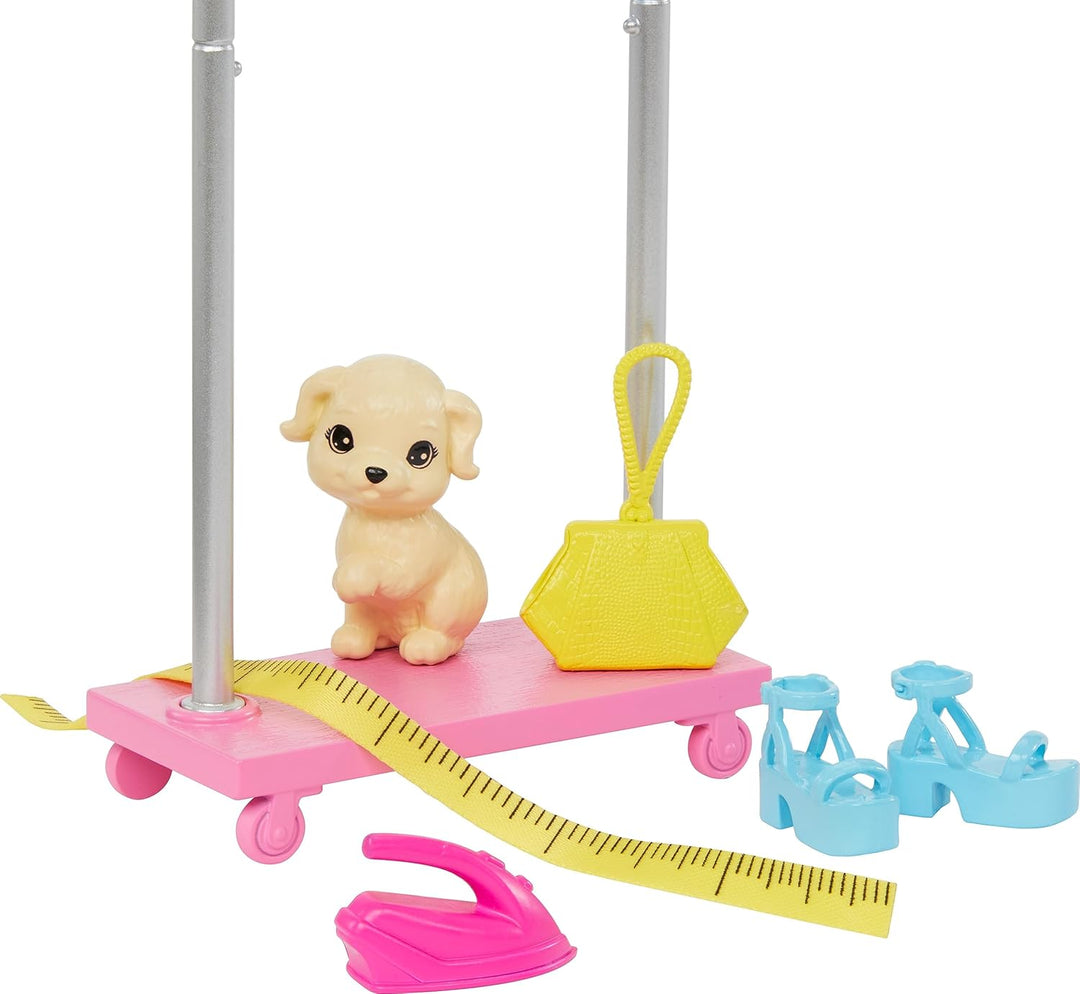Muñeca Barbie estilista de set &amp; 14 accesorios, muñeca Brooklyn...