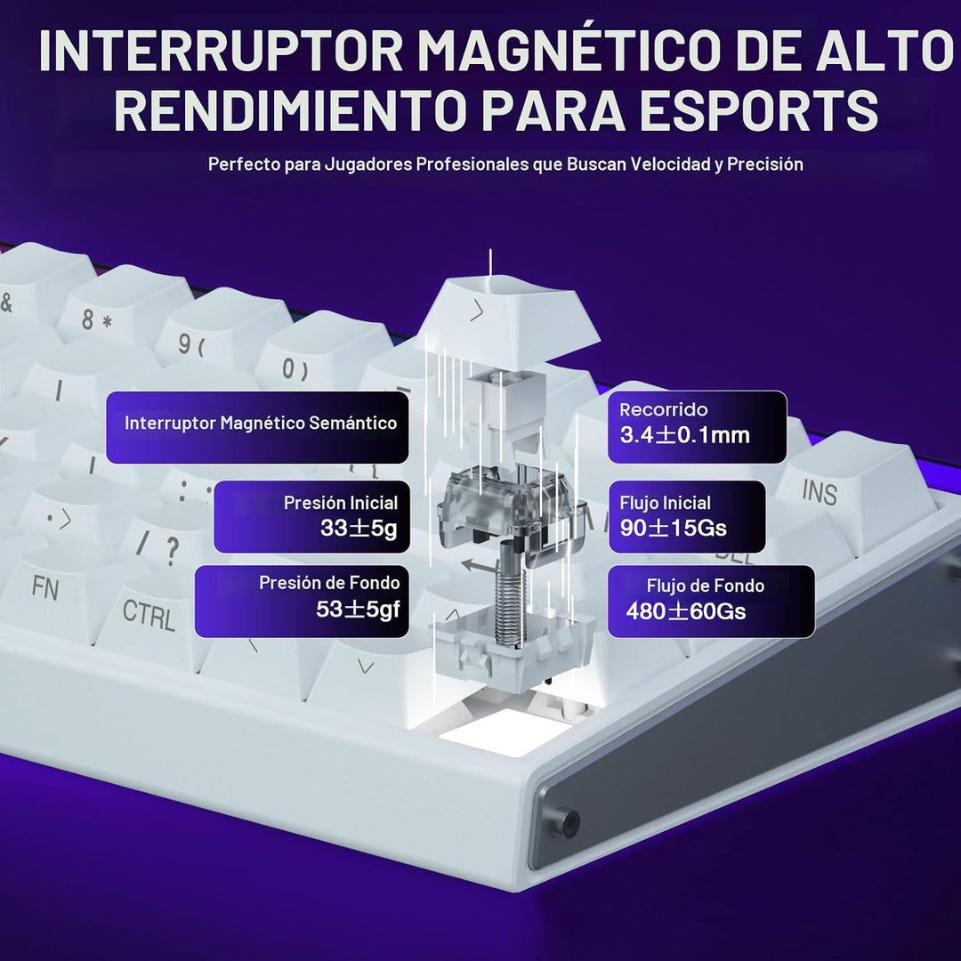 AULA Hero 68 HE 60% Teclado para Juegos con Cable, Teclado con Inte...
