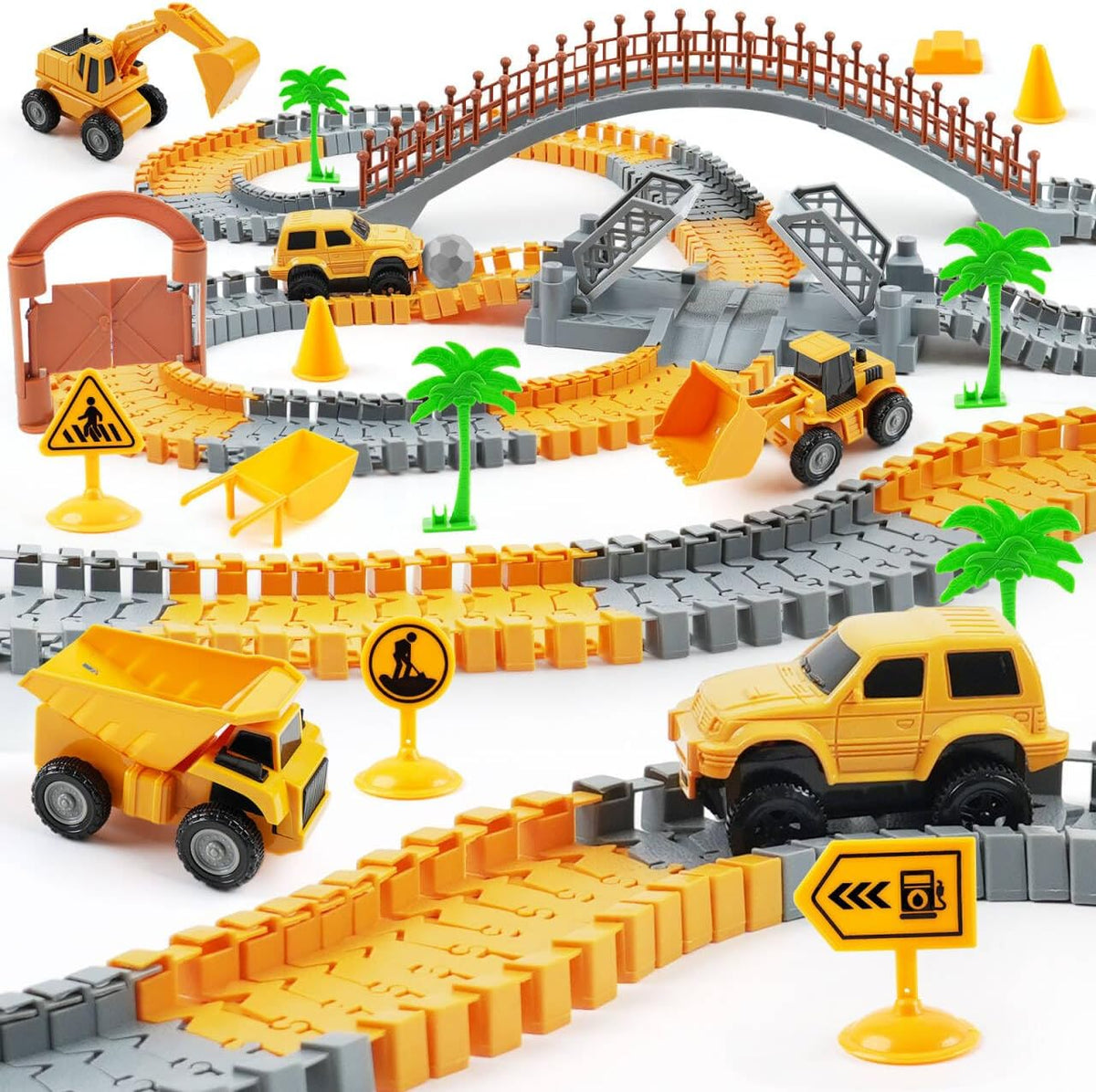 TGJH Juego de Pista de Carreras de Construcción para Niños