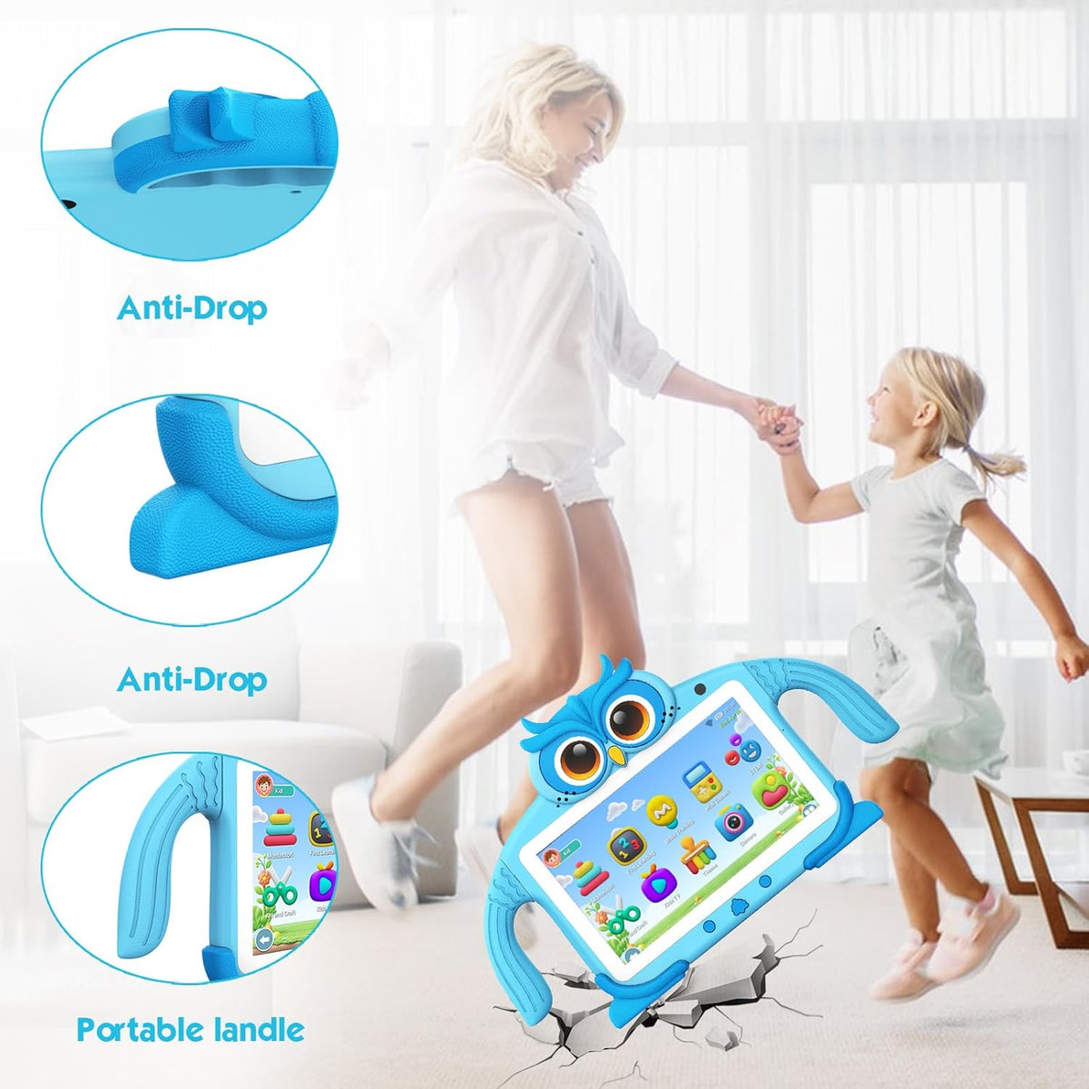 Tableta para niños de 7 pulgadas y 32 GB para niños de 3 a 7 años p...