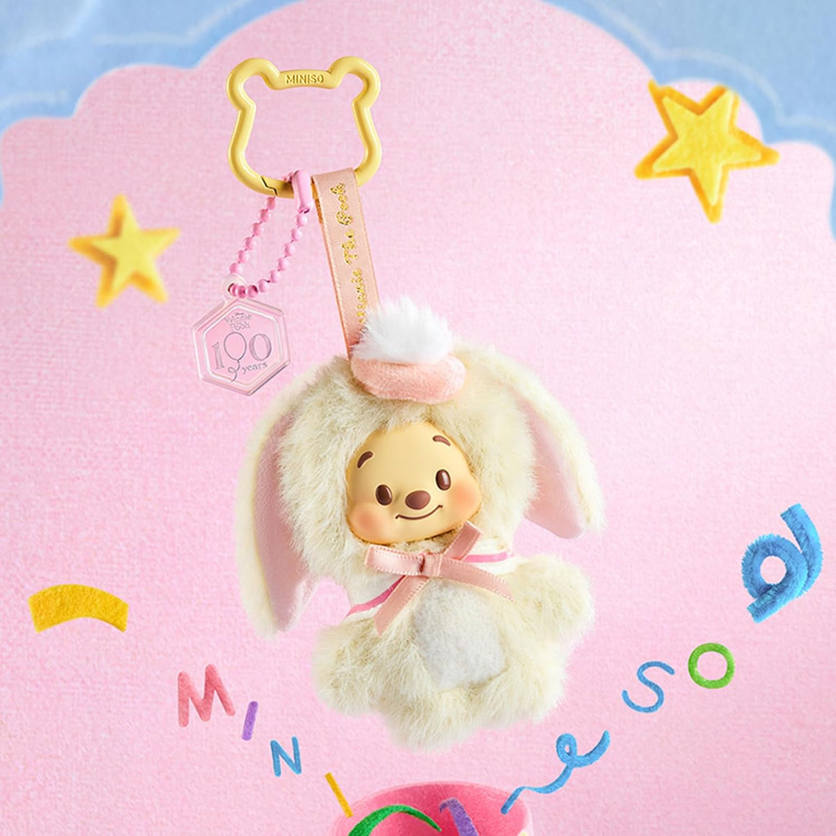MINISO Disney Winnie the Pooh Friends Mini Series Colgante de Vinilo y Plush en Caja Sorpresa, Llavero Figura Coleccionable Para Bolso, Decoración del Hogar, Regalos de Cumpleaños y Festivos para Niños y Fans de Disney (Uno Aleatorio)
