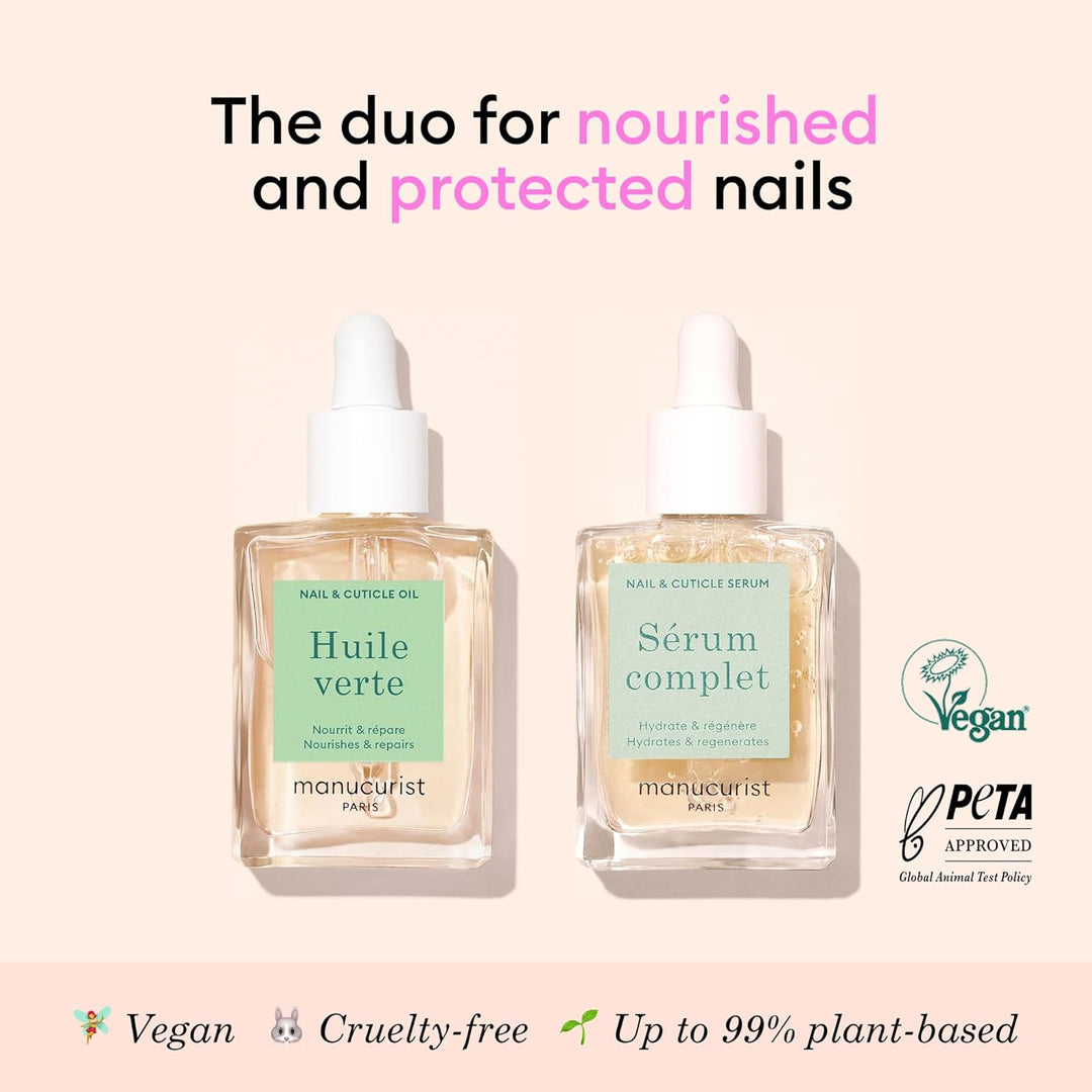 Manucurist Duo Nail Care Set - Huile Verte Green Oil y suero comple...