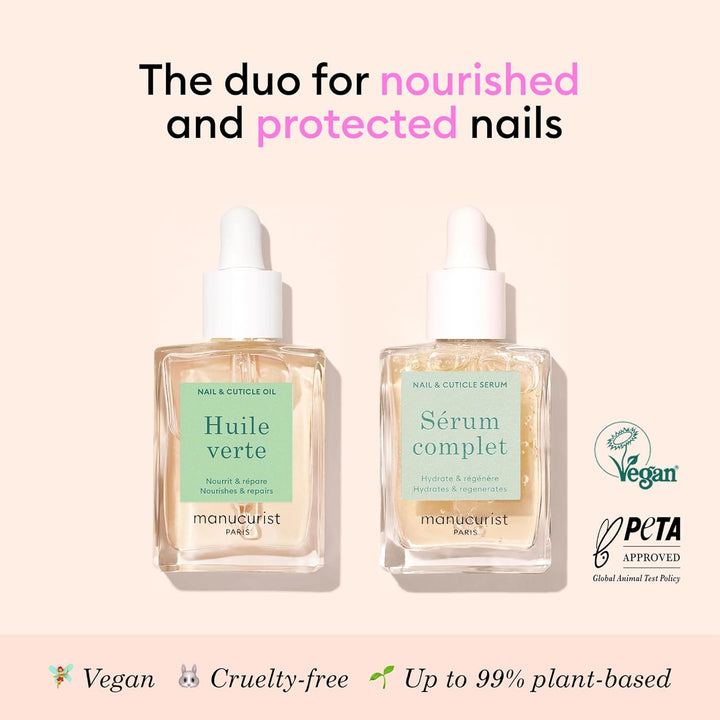 Manucurist Duo Nail Care Set - Huile Verte Green Oil y suero comple...