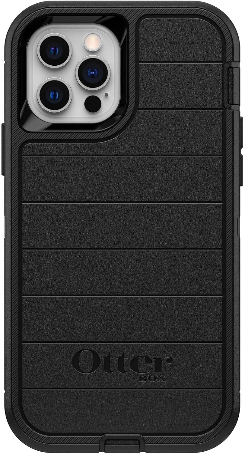 OtterBox Defender Series - Carcasa para Apple iPhone 12 y iPhone 12 Pro, color negro