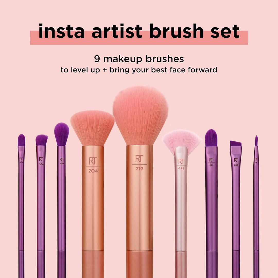 Real Techniques Insta Artist - Kit de brochas para rostro, mejillas...