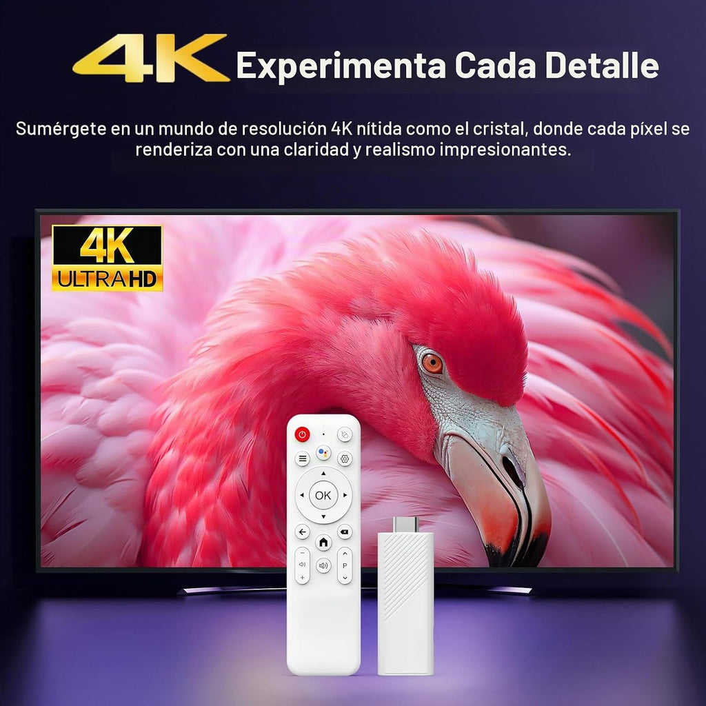 Screencast TV Stick 4K Ultra HD Streaming Stick 16GB Transmite videos desde iPhone, iPad, Android, portátil a TV/monitor/proyector, compatible con Chromecast Miracast y AirPlay