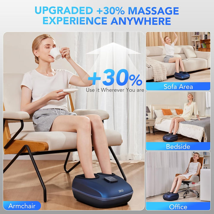 SKG YS100 - Masajeador de pies con calor para aliviar el dolor de f...
