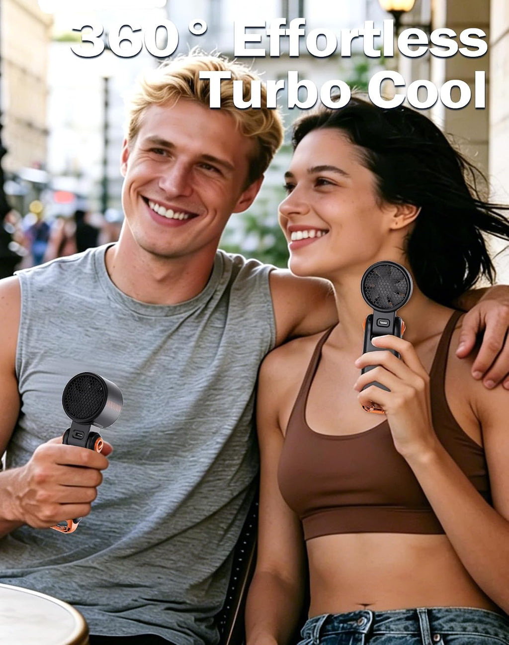 Taiofan Ventilador de mano portátil con refrigeración semiconductor...