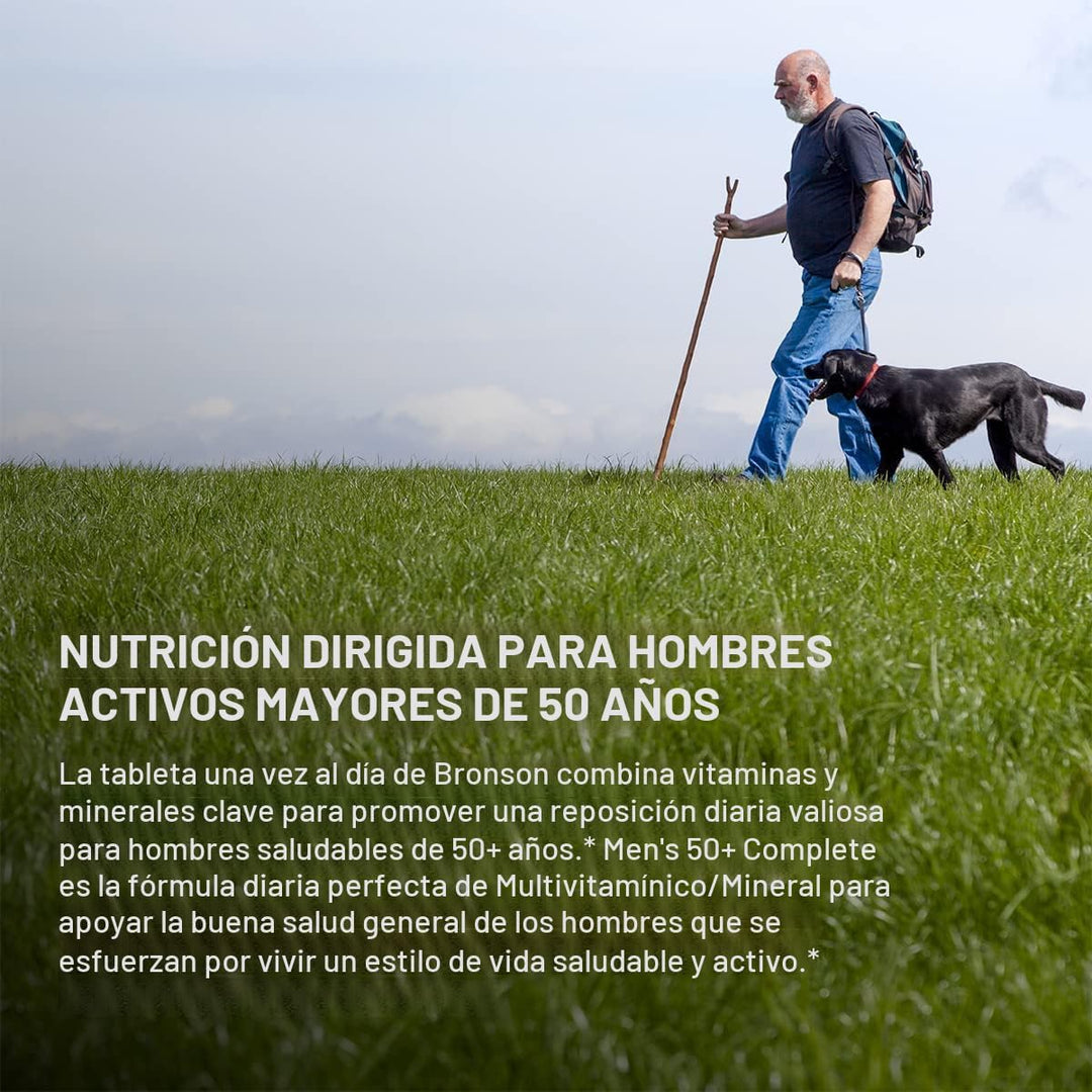 Bronson One Daily - Multivitamínico completo para hombre 50+, 90 ta...